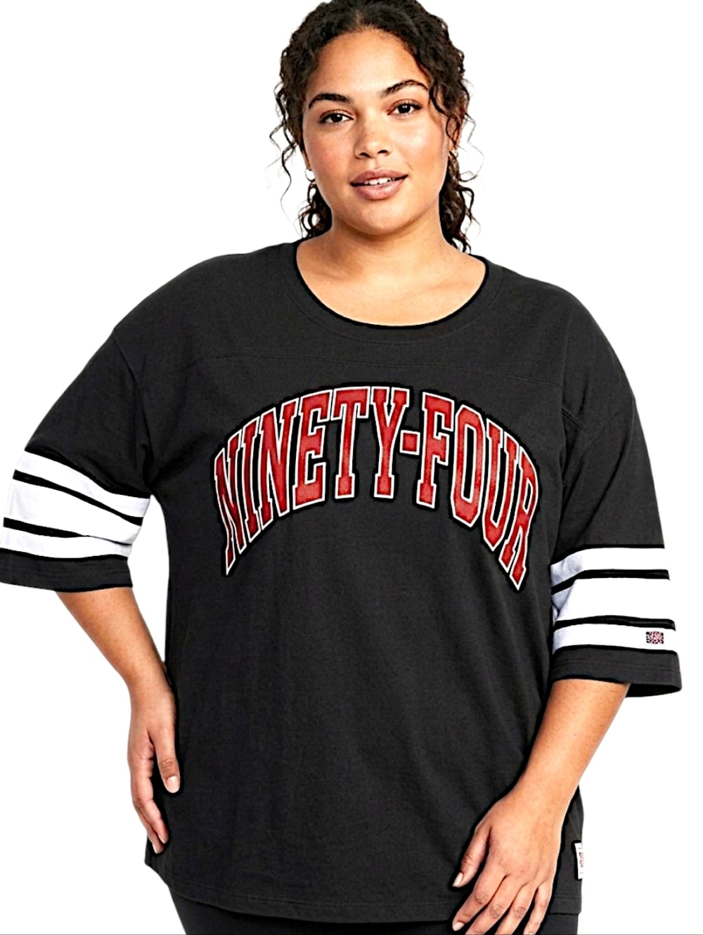 Black and White Graphic Thicker Shirt 3x/4x